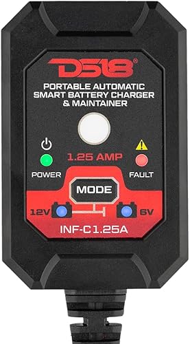 Miniatura 8 de DS18 INF-C1.25A 1.25A Cargador de batería inteligente de coche, cargador automotriz de 6 V y 12 V, mantenedor de batería portátil, cargador