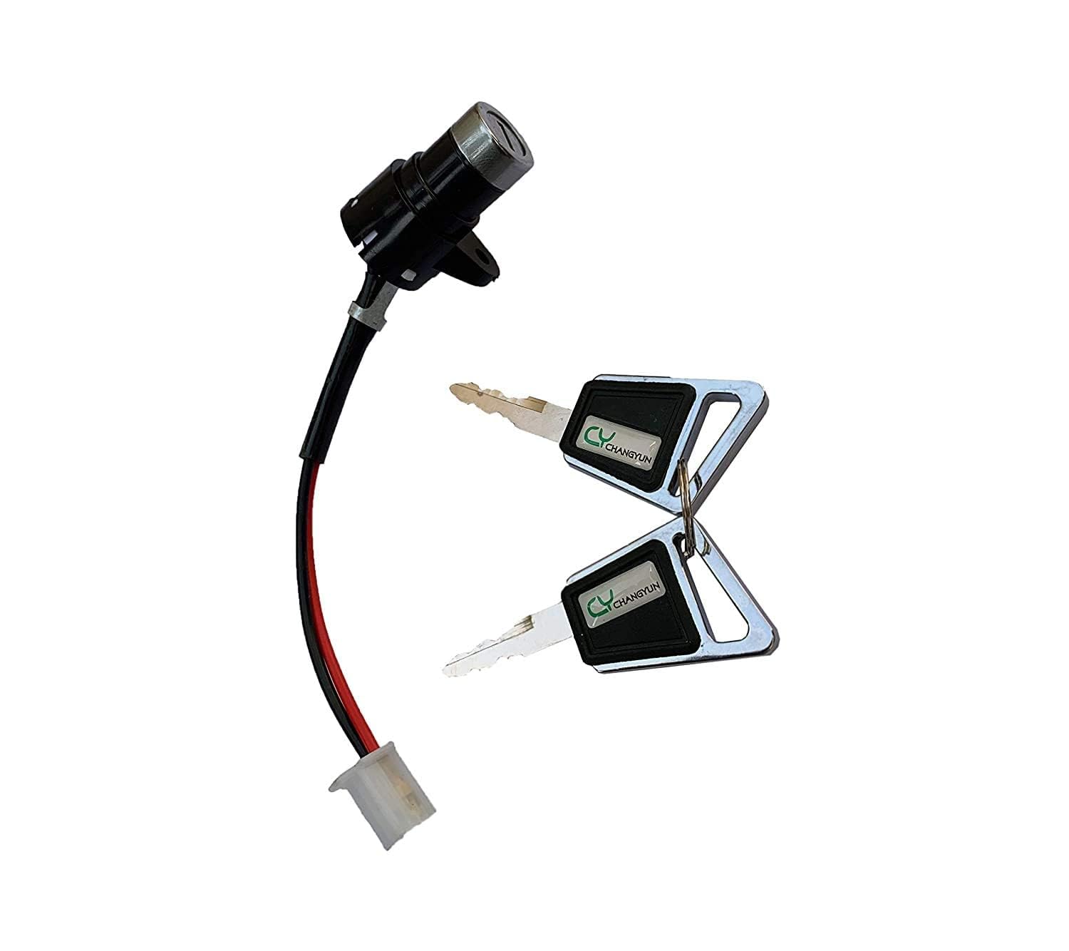AAKICHI Electric Scooter Key Switch Lock with Power Control, Universal E-Bike Ignition Switch with 2 Keys-image-16