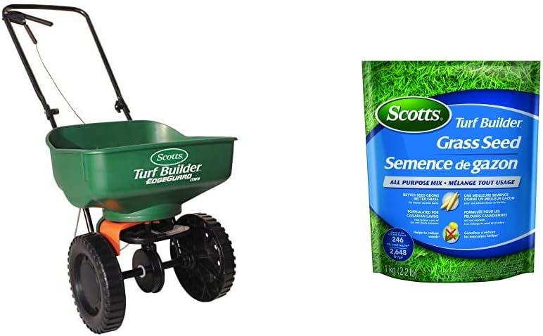 Mini Broadcast Spreader & All-Purpose Grass Seed Bundle