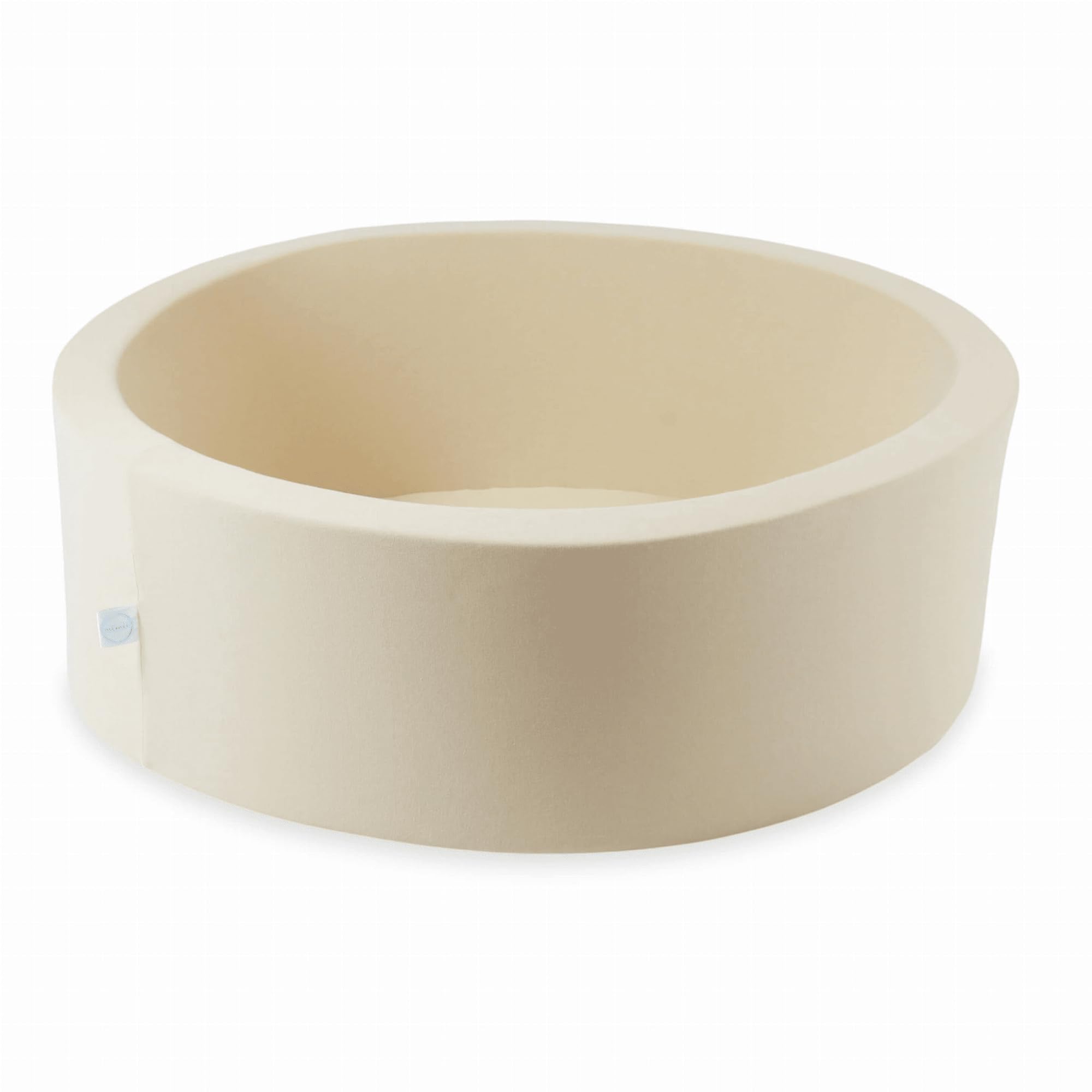 Mimii Piscine à balles 90x30 cm en Mousse - Ronde pour Enfants et bébé - Aire de Jeux pour Tout-Petits - Jouet Doux et sécurisé - Couleur Beige - sans balles