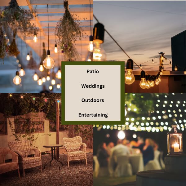 Garden Mile Outdoor String Lights Mains Powered 14m, Multicolour LED Festoon Lights Waterproof Garden String Lights - Image 4