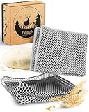 besok 2er Set Teigreinigungstuch für hartnäckige Teigrückständen beim Brot backen, Teigentferner als Brot-backen Zubehör, Teigtuch als Reinigungstuch aus strapazierfähigem Polyester, Netztuch