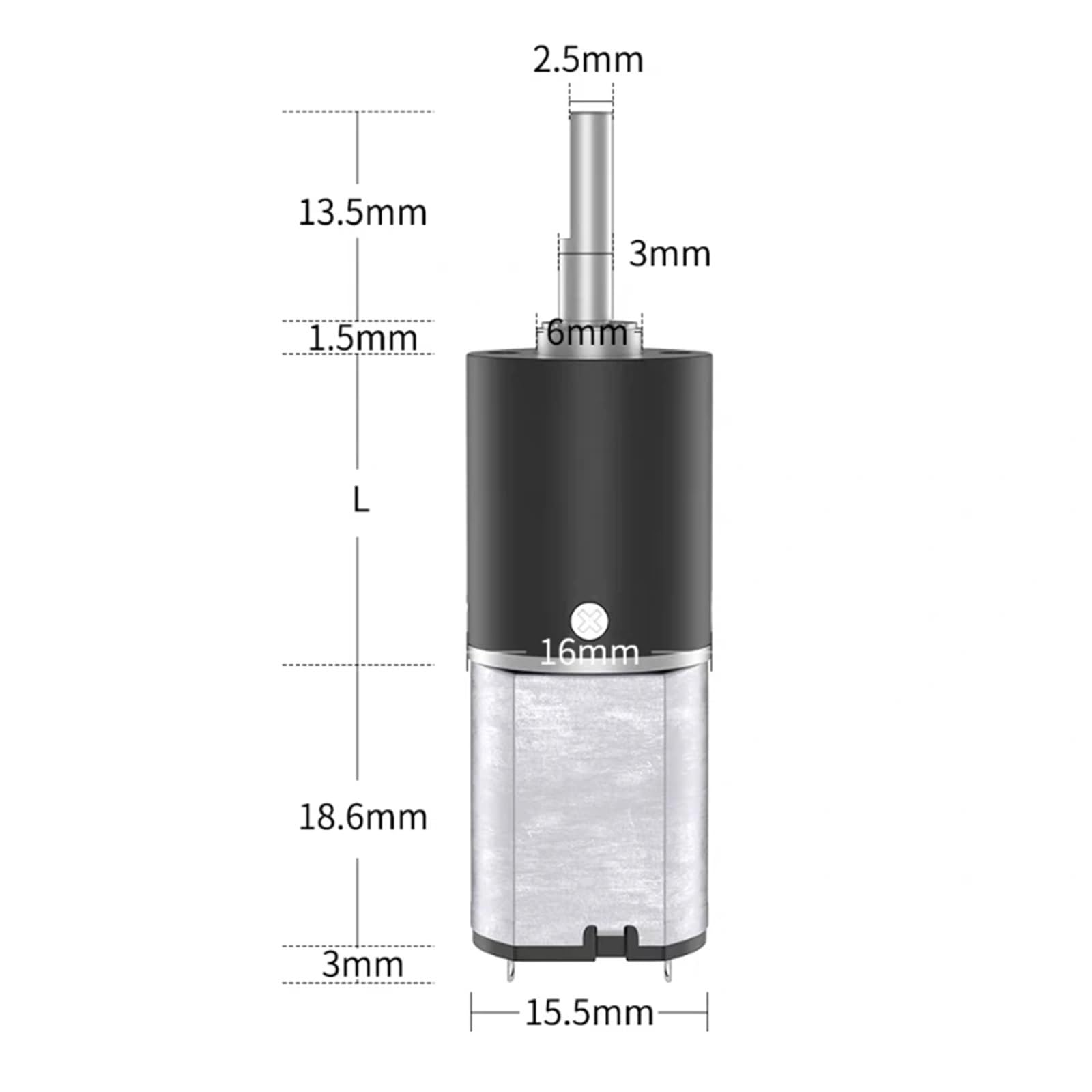 1 x silnik planetarny DC GA16-030 (6 V, regulowana prędkość, obrót do przodu/do tyłu, 12 V), akcesoria do elektronarzędzi (23 obr./min, 6V)