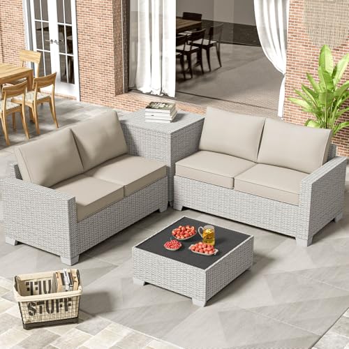 opemtdo Premium Outdoor Patio Furniture Set with...