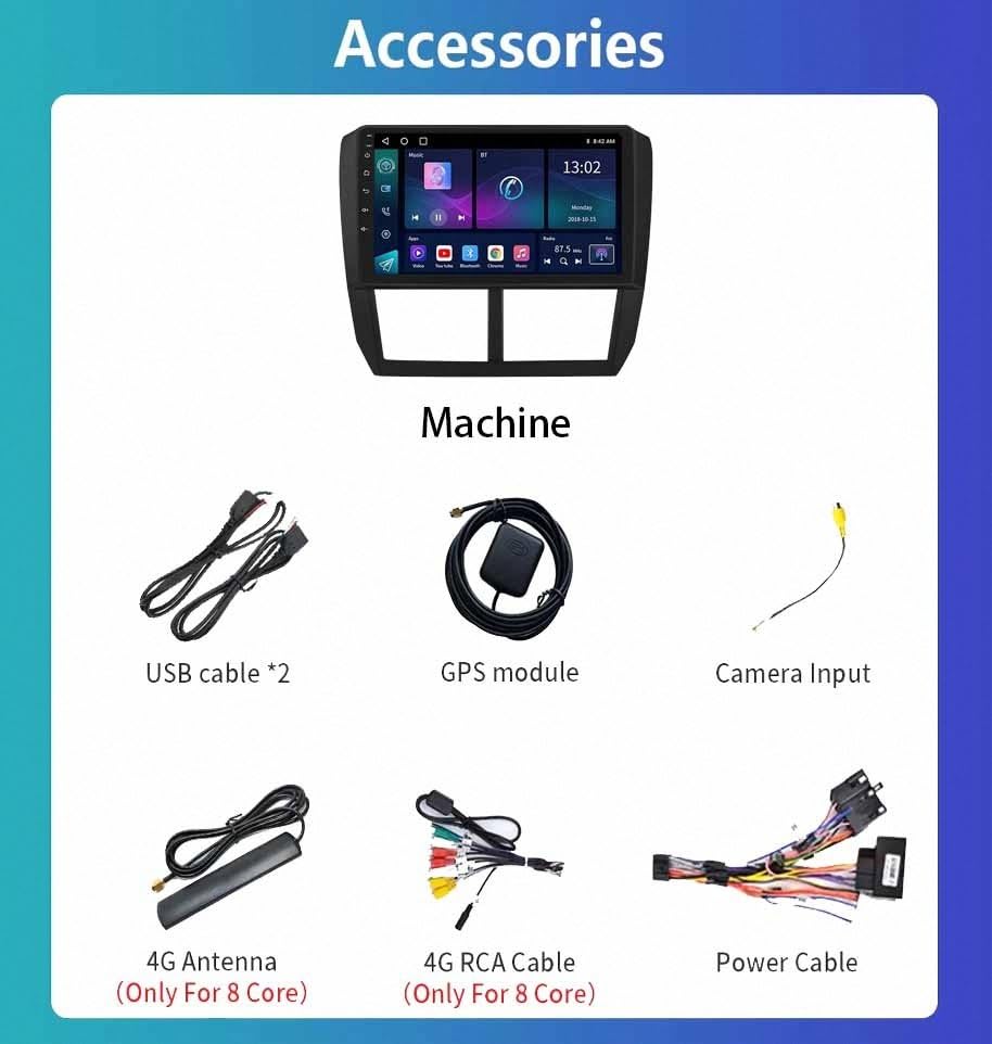 Radio Coche 2 DIN para Subaru Forester y Impreza con Carplay 7
