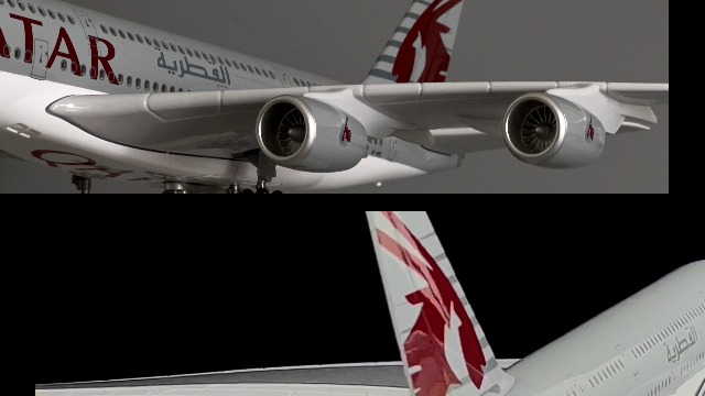 Amazon.com: Qatar A380 Plane Diecast with LED Light(Touch or