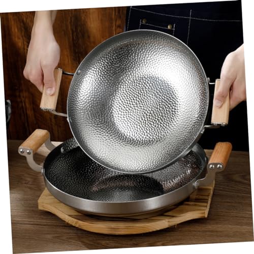 Wok de acero inoxidable SOLUSTRE 1pc para estufa miniatura 2