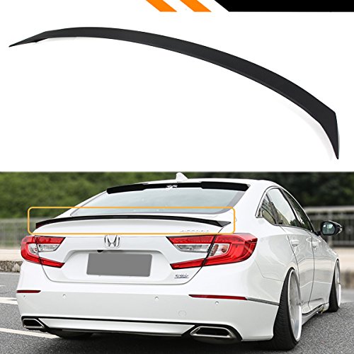 Cuztom Tuning JDM Sport Flush Fit Trunk Lid Spoiler Made Compatible with 2018-2021 10th Gen Accord Sedan Models-Matt Black Finish
