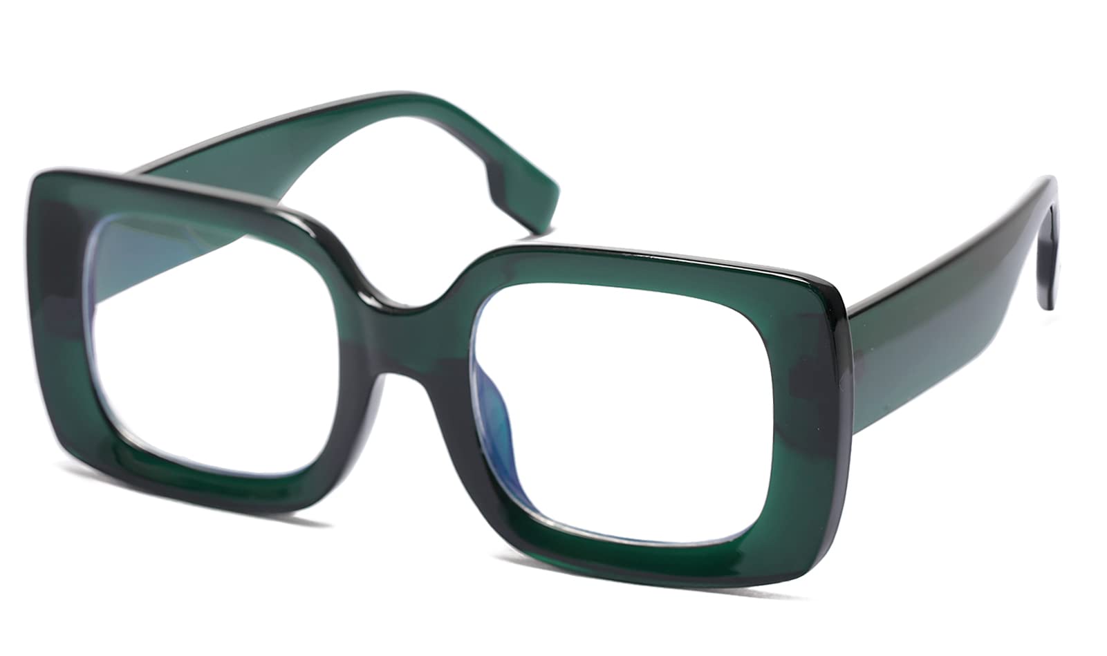 SOOLALA Ladies Reading Glasses Blue Light Blocking Lens Square Computer Glasses