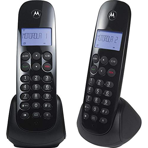 Telefone sem Fio Motorola MOTO700-MRD2 +1 Ramal com Identificador de Chamadas Digital Preto