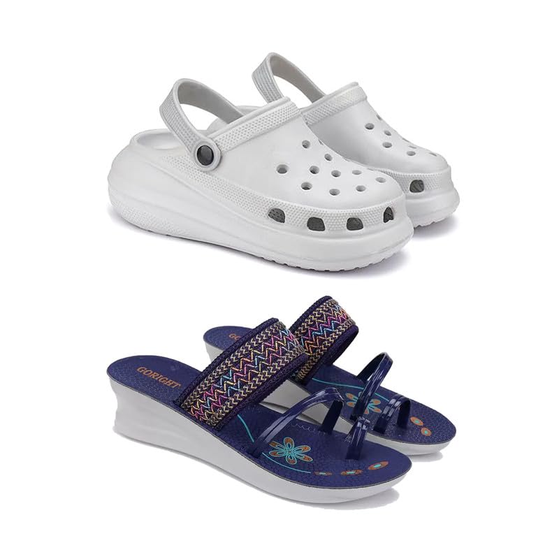 Premium Comfortable Regular Wear Women Clogs with Stylish Flats Fashion Sandal for Women's & Girls-Combo-COMBO(2)-OO5-1947-5 -P2-picture-53