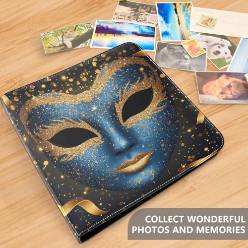 Álbum de Fotos Auto Adherible DIY Scrapbook Album Máscara de Mardi Gras 3 Anillas 40 Páginas 8x10 para Memorias miniatura 5