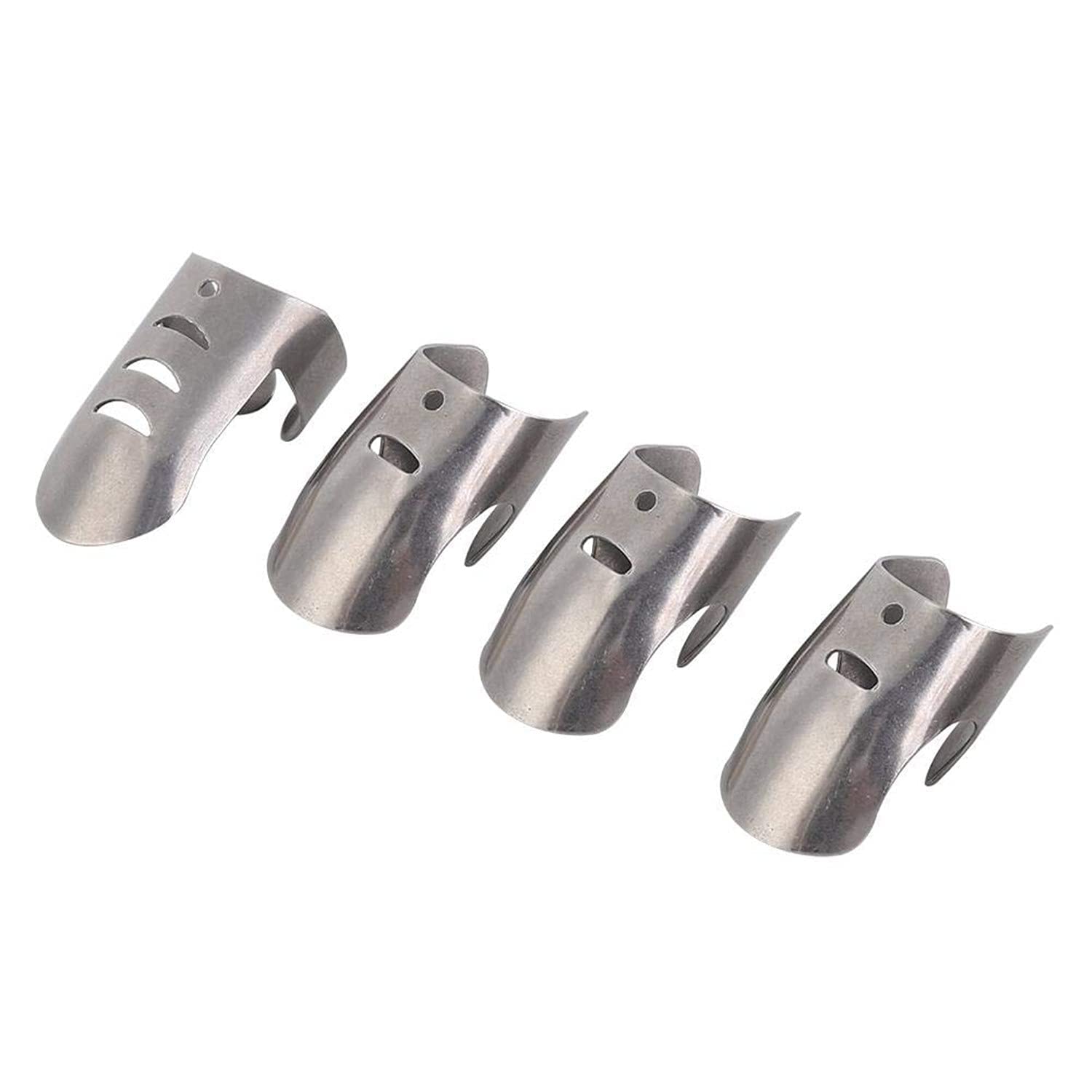 Protector Profesional Para El Dedo De Acero Inoxidable De Acero Inoxidable, 4 Unidades