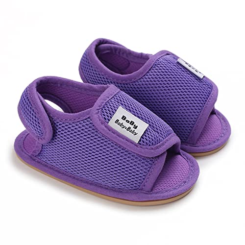 Baby Girls Boys Sandals Infant Toddler Shoes First Walkers Prewalkers Mesh Soft Sole Sneakers Casual (Purple, 5 Infant)2