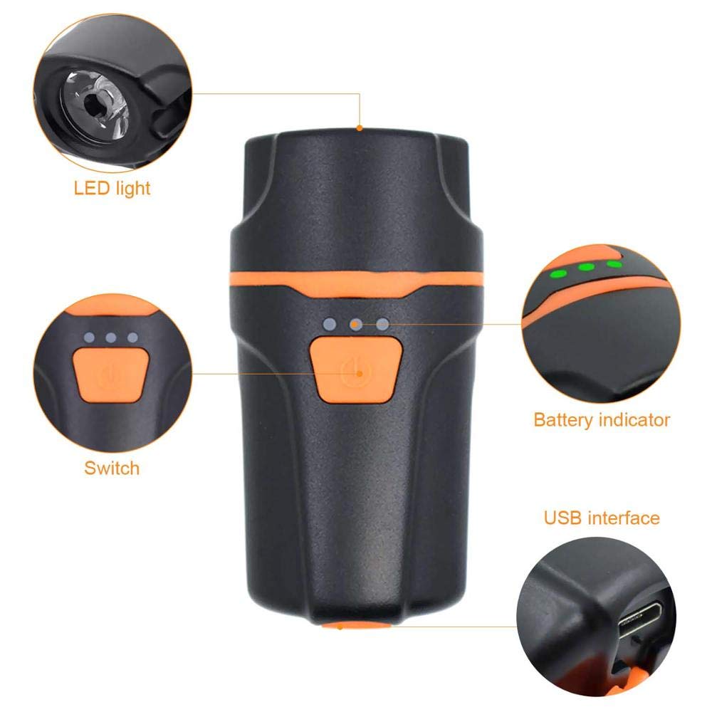 Luz LED para Bicicleta, Juego de Luces Delanteras y traseras superbrillantes, Linterna para Ciclismo, lámpara Recargable por USB y Accesorios.