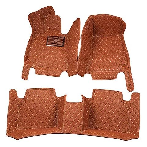 Worth-Mats Custom Fit Luxury XPE Leather Heavy Duty Floor Mats for 2018-2024 BMW X3 G01 Brown Cover