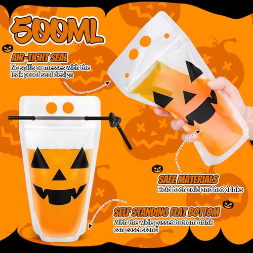 Set de 36 Bolsas para Bebidas Halloween con Popotes miniatura 4