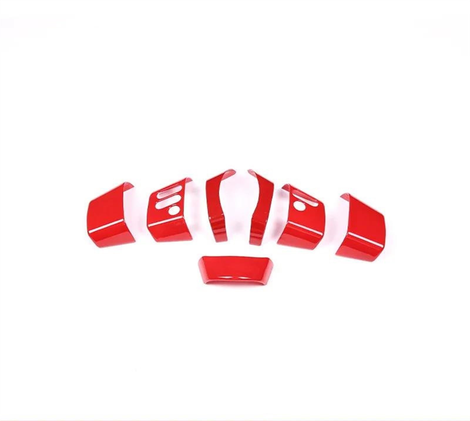 Qibbei Rosso Car Interior Accessories Sticker Steering Wheel Button Decoration Cover Decal For Toyota Fj Cruiser 2007-2021 Stickers(Rosso)