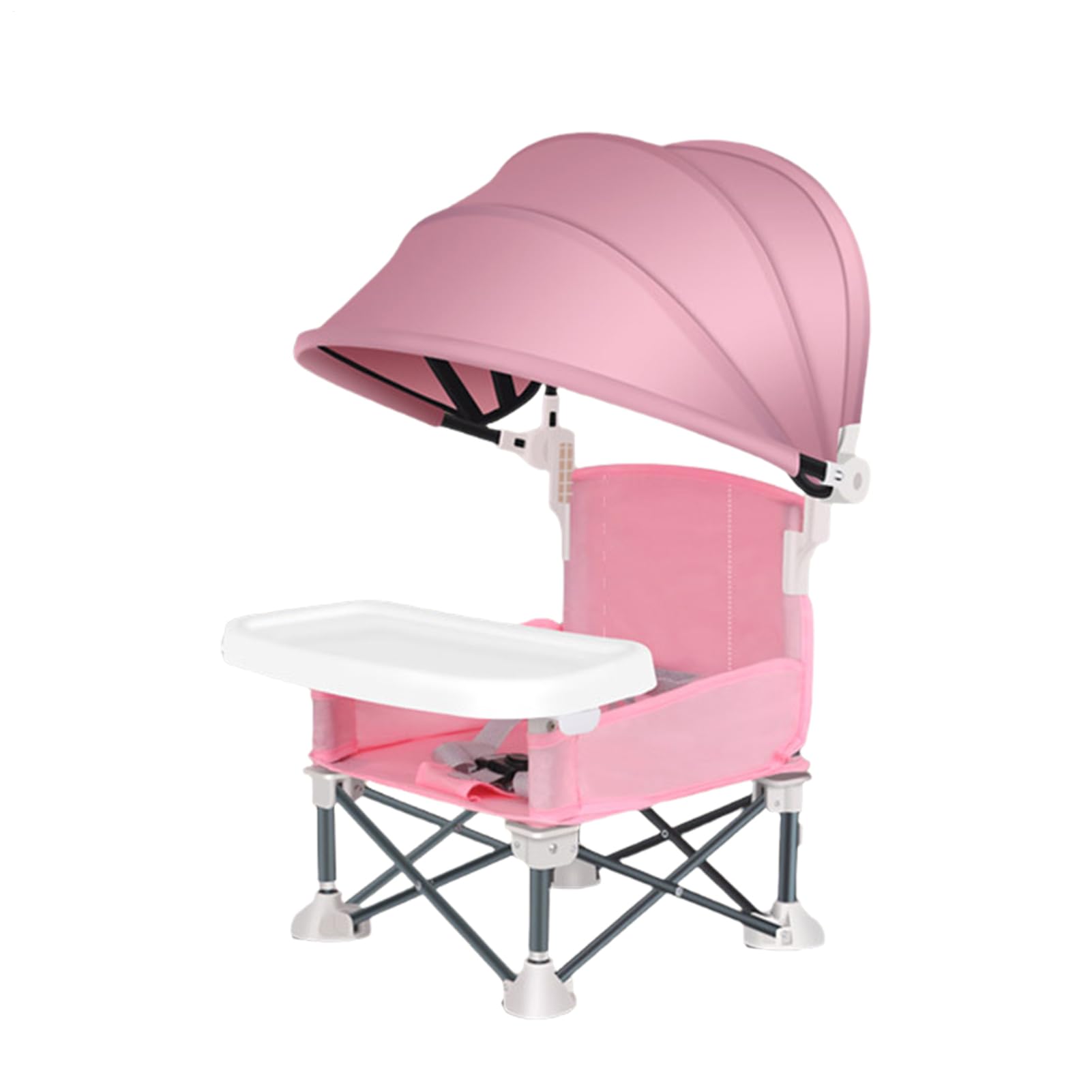 Seggiolone pieghevole – Alluminio 14,96 pollici | Seggiolone in tessuto con baldacchino – Seggiolone portatile all'aperto per picnic, prato, campeggio, viaggi, stoccaggio compatto flessibile