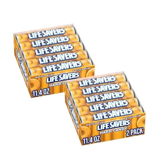 LIFE SAVERS Butter Rum Hard Candy Bulk, 1.14 ounce (20 Single Packs)