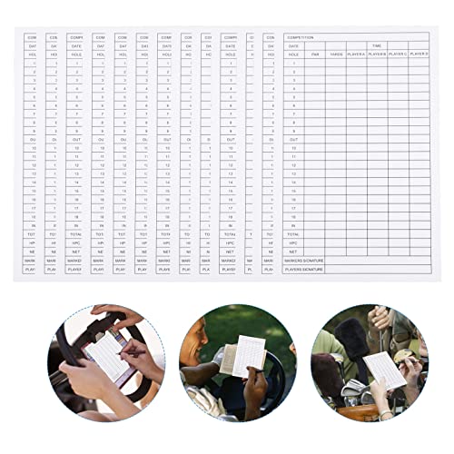 Cuaderno de marcadores para golf DECHOUS, 12 piezas, papel recubierto, herramienta para deportes al aire libre miniatura 7