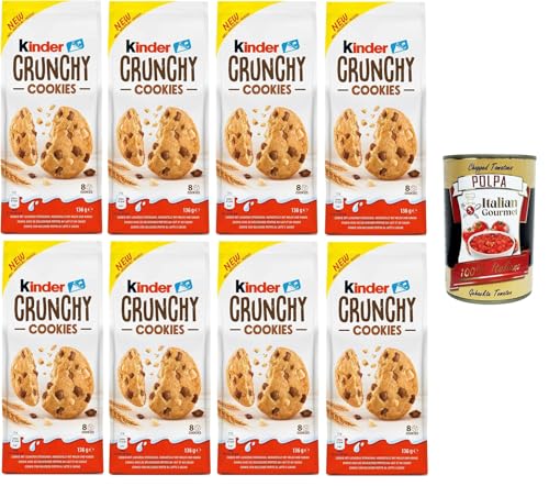 Galletas crujientes para niños, galletas crujientes con leche y cacao, 8 x 136 g + polpa italiana gourmet 400 g