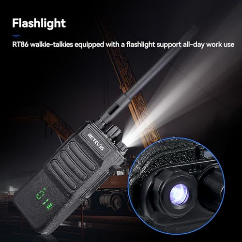 Image of Retevis RT86 2 Way Radio Long Range with 6 Way Charger for Warehouse,6Pack | High Power Strong Signal, Professional Walkie Talkies, ABS Heavy Duty, Rugged, Rechargeable,16h Long battery life,Hands-free