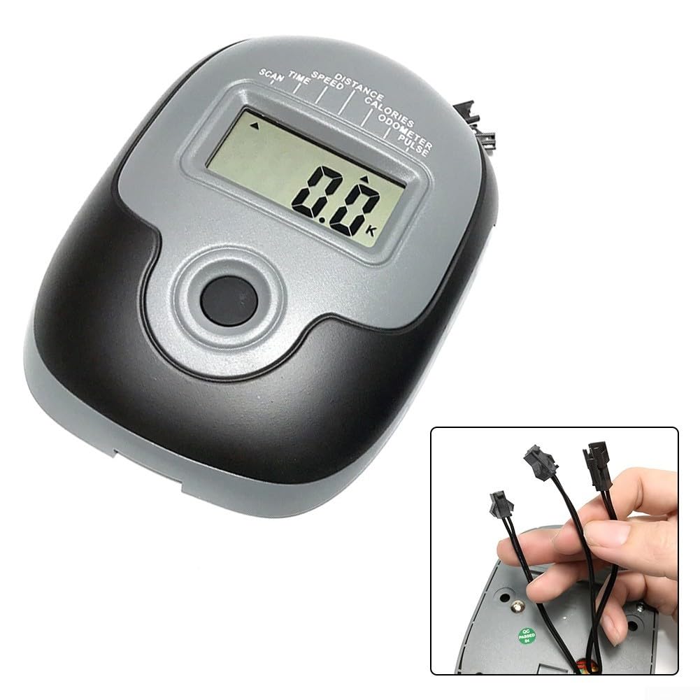 Tachimetro LCD Con Cardiofrequenzimetro Per Cyclette E Bici Fitness - Monitor Con Scansione Automatica: Velocità, Calorie, Distanza Totale - 2