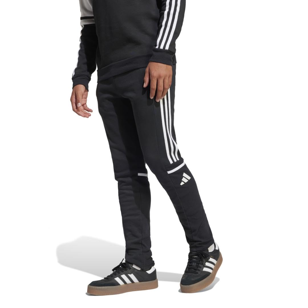 Adidas Unisex-Kids Squadra 25 Soccer Sweat Pants, Black/White, Small