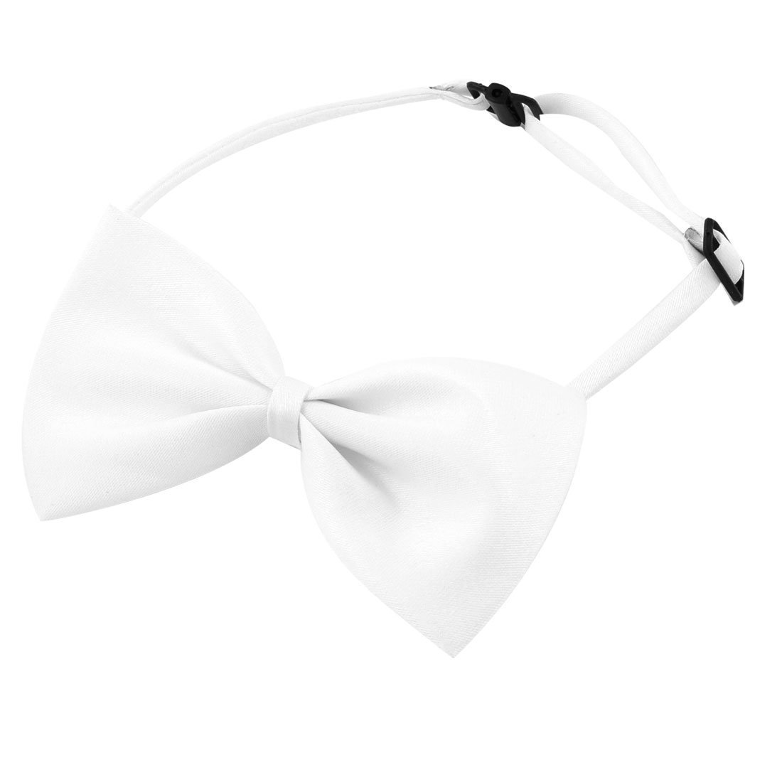 EOM verstellbare Hundefliege für Welpen, Haustierkostüm, Halsband, gestreifte Fliege, für Hunde und Katzen, ideal für Hochzeits-Krawatte, Party-Zubehör (süße Fliege – weiß)