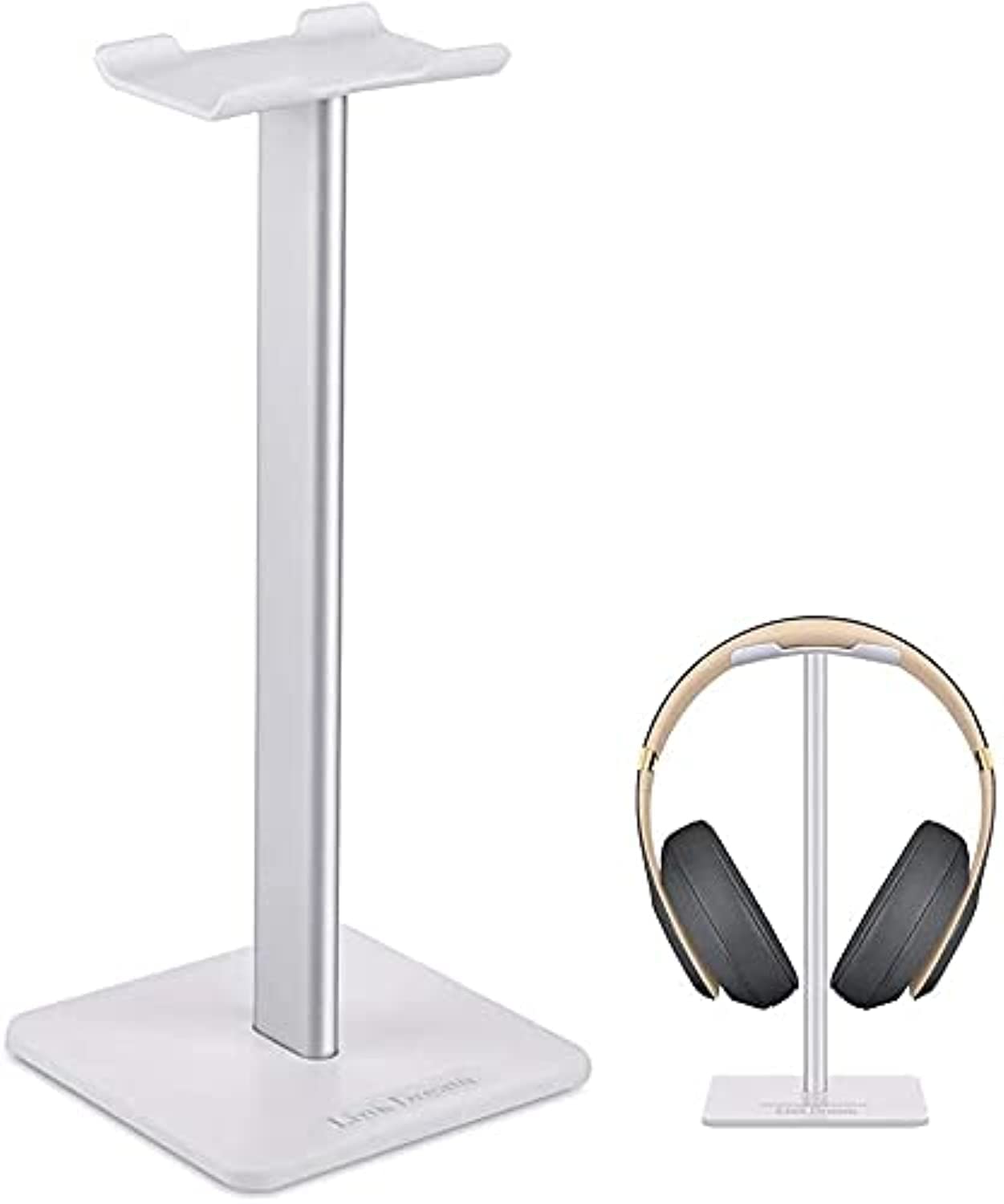 Universal Headphone Stand White Gaming Headset Holder Portable TPU Material Earphone Display Rack with Flexible Headrest Anti-Slip Earphone Stand for Home Exhibition Center Store Use