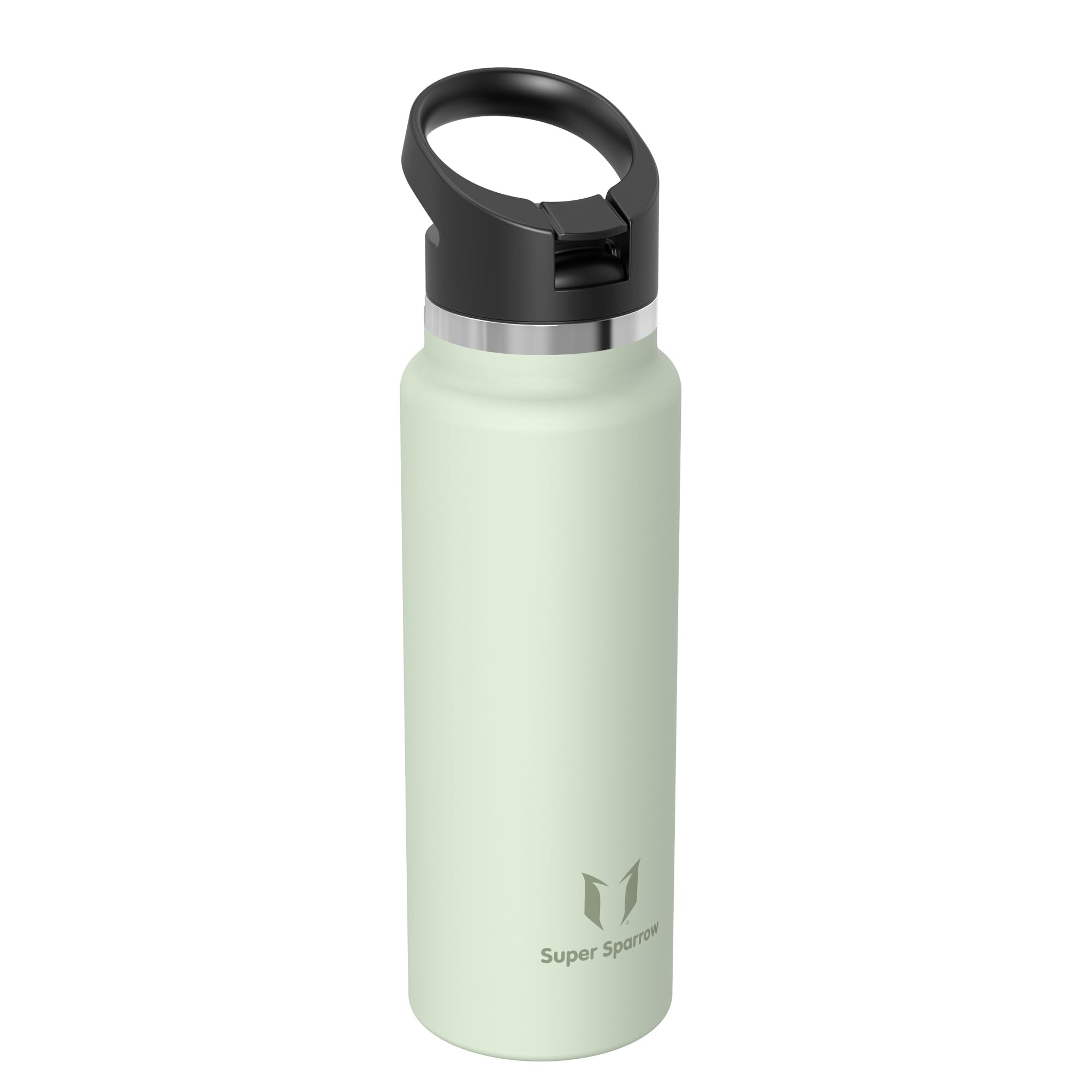Super Sparrow Borraccia Termica - 500ml, 750ml, 1000ml, 1.2L, 1.5L- SwivelSip Inox Bottiglia - Senza BPA Borracce Termiche, Borraccia Ergonomica per Bambini, Sportiva, Bici, Campeggio, Palestra