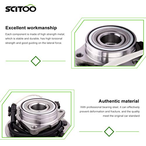 Scitoo Rear Wheel Hub Bearing 515030 Hub Assemblies 7 Bolts With Abs Sensor Fits 2000-2003 For Ford F-150 4Wd, 1997-1999 For Ford F-250 4Wd Pack Of 2 #TOP2