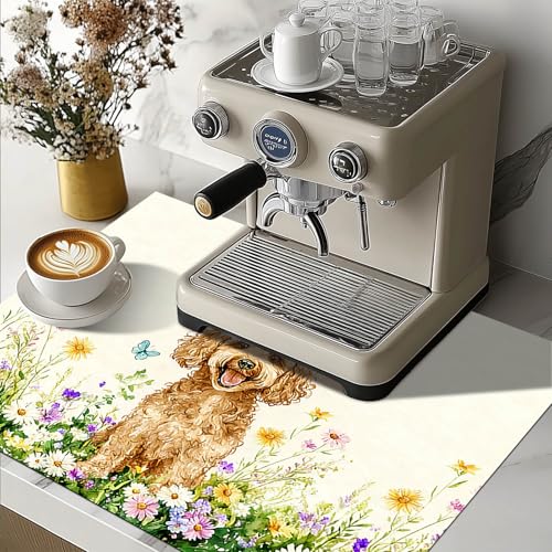 Image of HOMETITUTE Spring Dog Stove Top Cover 28x20 Heat Resistant Protector Mat