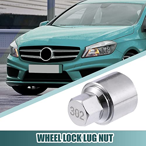 Image of ACROPIX Car 302 Wheel Lug Nut Removal Key Fit for Mercedes-Benz - Pack of 1 Silver Tone