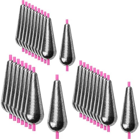 Storfisk fishing & more 12-28 Piece Competition Weights Set in Pear Shape with Integrated Silicone Hose, Size: Set 1 Cover