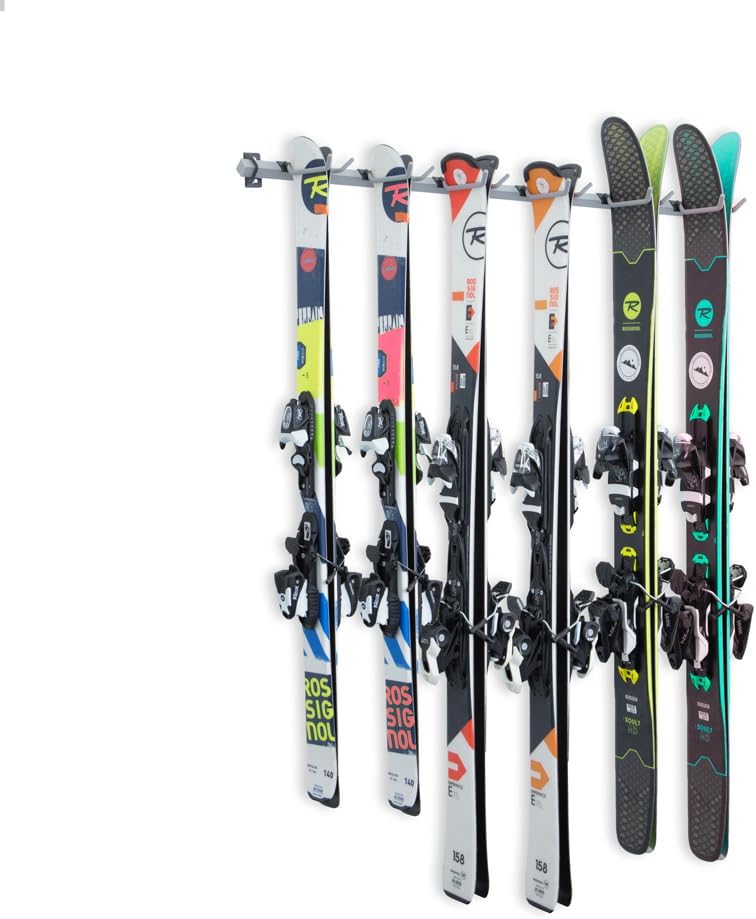 Monkey Bars Storage Wall Mounted Ski Racks (6-Pair)