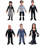 MC TTL 6 Pcs Wednesday Addams Cake Topper, PVC Wednesday Addams Toys Mini Figures Toy, Dessert Table
