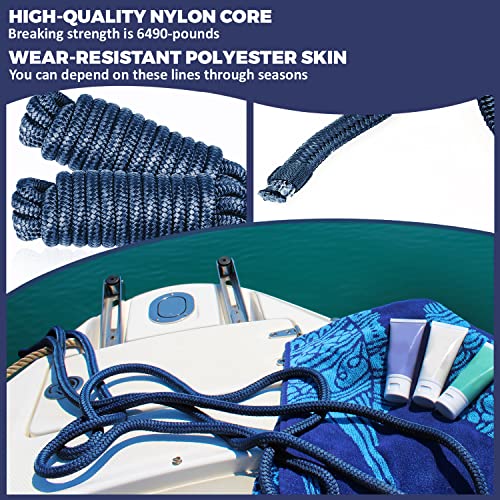 Image of Double Braided Nylon Dock Line, Exceptional Nylon Rigging Line, Highly Dock line and Oil Resistance