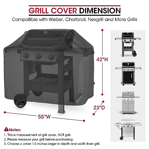 image for Unicook Grill Cover 55 Inch, Heavy Duty Waterproof Barbecue Gas Grill 