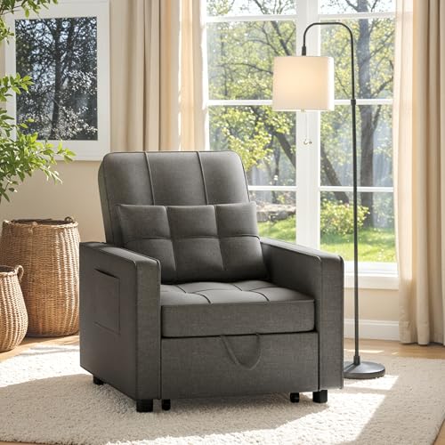 Sillón Convertible Plegable Gris Grafito miniatura 7