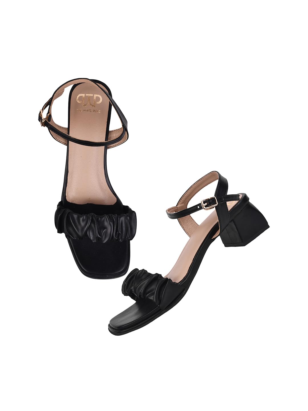 the white pole Attractive Embellished Block Heel Sandals For Women's And Girl's-picture-53