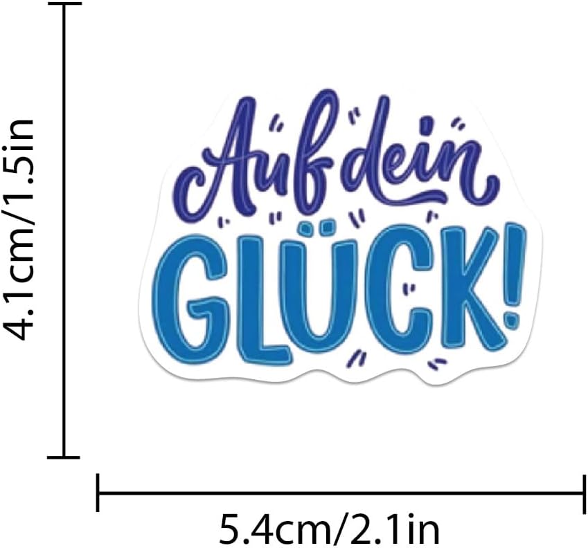 German Motivational Aesthetic Stickers for Teens Adults, 50PCS German Inspirational Quote Waterproof Stickers for Water Bottles Laptop Journal Scrapbook, Teacher Positive Decals for Students - Image 8