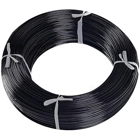 FOLUXING 100Ft Wire Rope Cable, Outdoor Light Guide Wire, 304 Stainless Steel, Vinyl Coated for String Lights Hanging Kit Cover