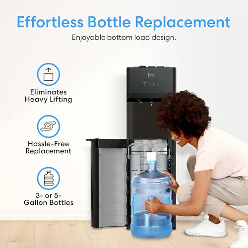 Image of Brio 520 Series No Line Bottom-Loading Water Cooler with Built-in 2 Stage Water Filter Black