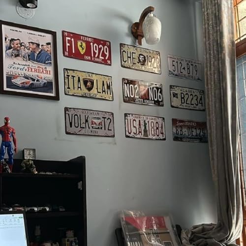 Image of Decorative Retro Metal Signs Wall Plate - 12x8 Inch (Chevrolet Bel Air 1957) | Weatherproof Vintage Metal Sign Plate for Cafe, Home, Bar, Garage | Decorative Wall Hanging Sign Board