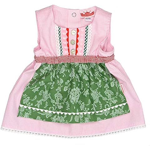 Eisenherz Girls Traditional Bavarian Dress Dirndl Baby with Apron Imprint in Pink/Green in Size 74/80 Cover