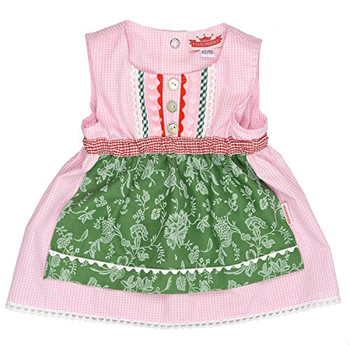 Robe Traditionnelle Dirndl bébés Filles avec Un Tablier accroché Rose/Vert, Taille 86/92 Cover