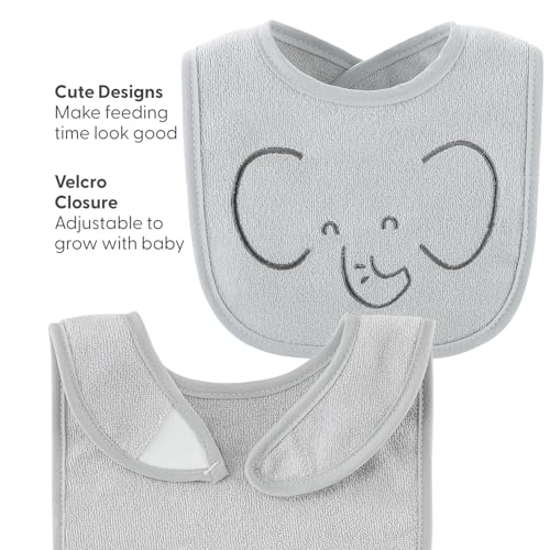 The Peanutshell Baby Boy or Girl Terry Bibs Set of 10-100% Cotton, Soft, Absorbent Baby Bibs for Boys and Girls, Unisex Toddler Baby Boy or Girl Bibs Set, Newborn & Infant Bib - Soft Neutral3