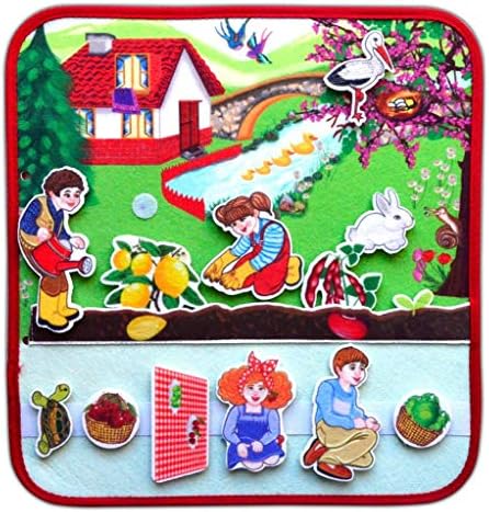 Tox (Ilkbahar) Keçe Cırtlı Aktivite Sayfası - Çocuk Etkinlik, Eğitici Oyuncak - Görsel 2